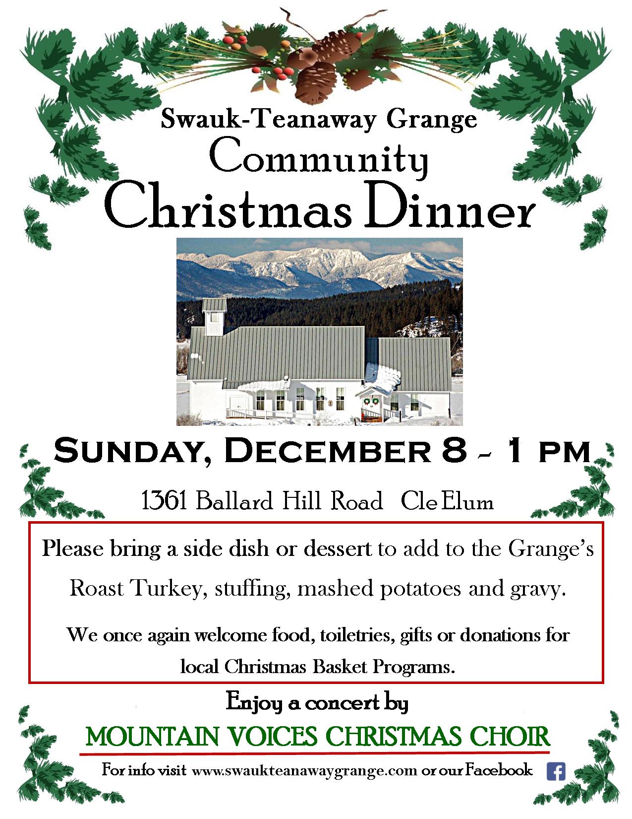 You are currently viewing CANCELLED Grange Community Christmas Dinner 2021