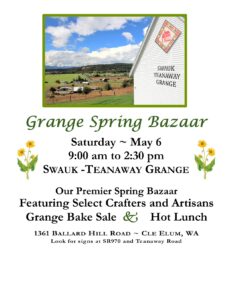 Grange Spring Bazaar @ Swauk Teanaway Grange